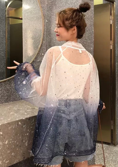 Starry Night Sheer Jacket | Screaming Fruit Punch Boutique