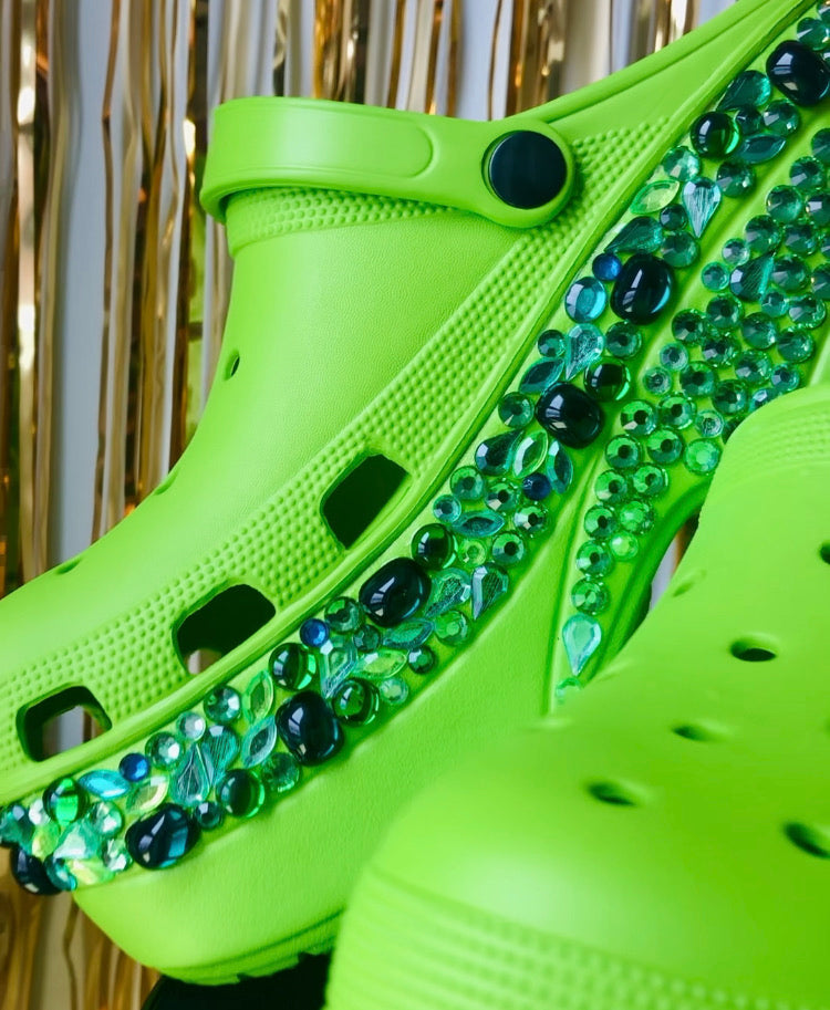 Green with Envy, Custom Sky-High Clogs