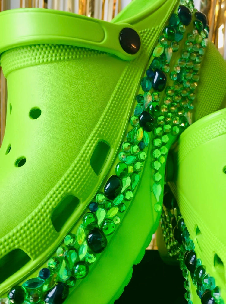 Green with Envy, Custom Sky-High Clogs